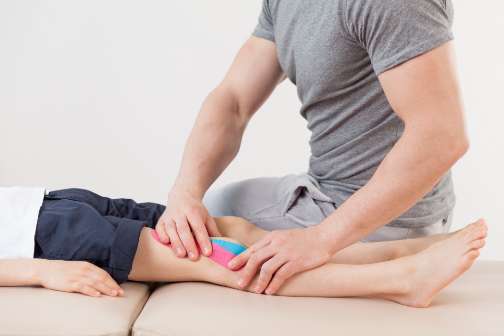 Massaging a child